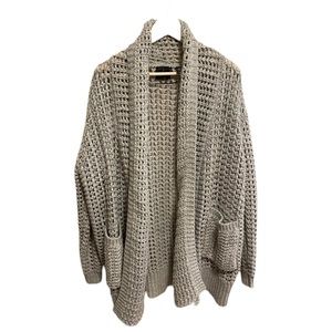 J&J Women’s Gray Heavy Knit Cardigan